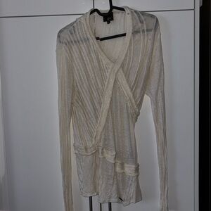 Just Cavalli off white Sweater long sleeve top Sz 54
